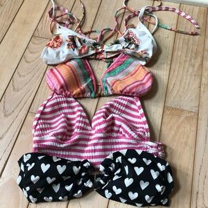 4 XS bathing suit tops